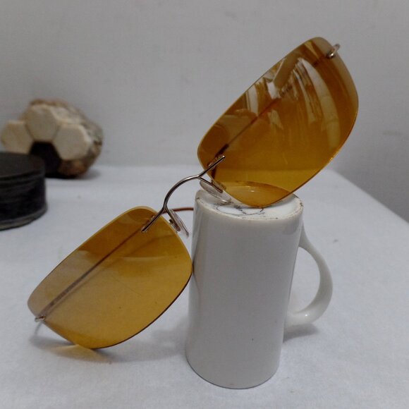 VOGUE 3390-S  Women's Gold Rimless Sunglasses Amber Gradient 62-17 Italy - Picture 7 of 12